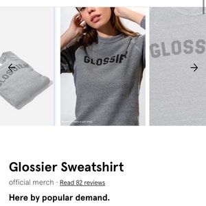 Glossier crewneck sweatshirt